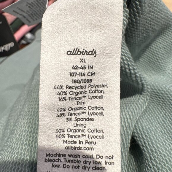 Allbirds Anytime Full Zip Hoodie in Bark Grey Green Men's Size XL New W/ Tags! - Picture 4 of 5